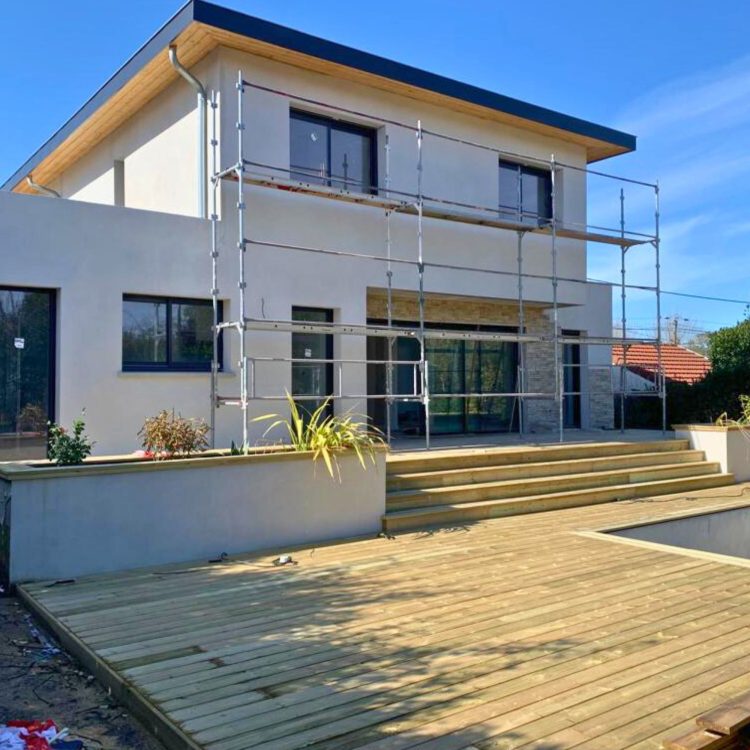 Maison neuve contemporaine, Anglet, Côte basque - chantier 1