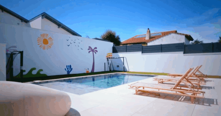 Maison contemporaine d’architecte à Anglet, extérieure avec piscine , sur la Côte basque