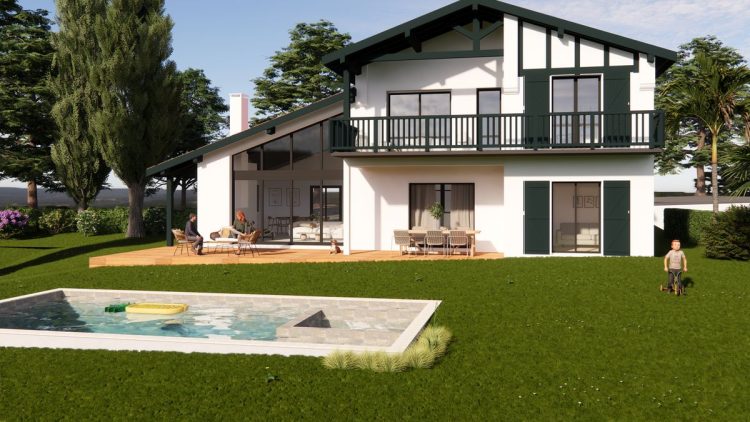 Terrain disponible à Arcangues Pays basque vue montagne