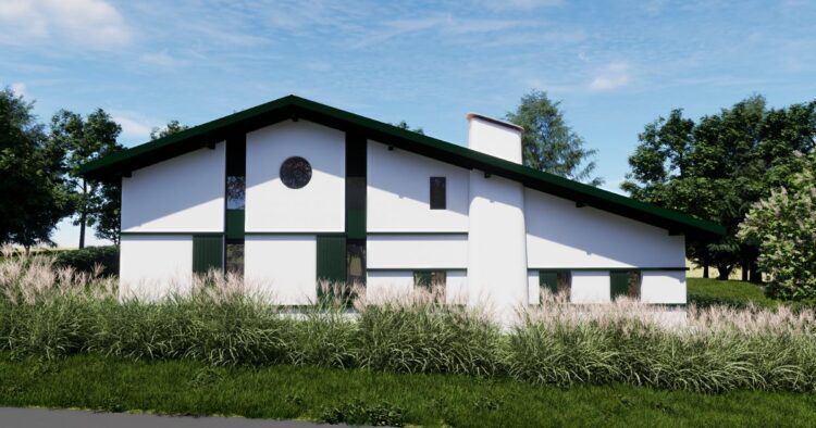 Vue extérieur Est de la Villa d'architecte à Bidart