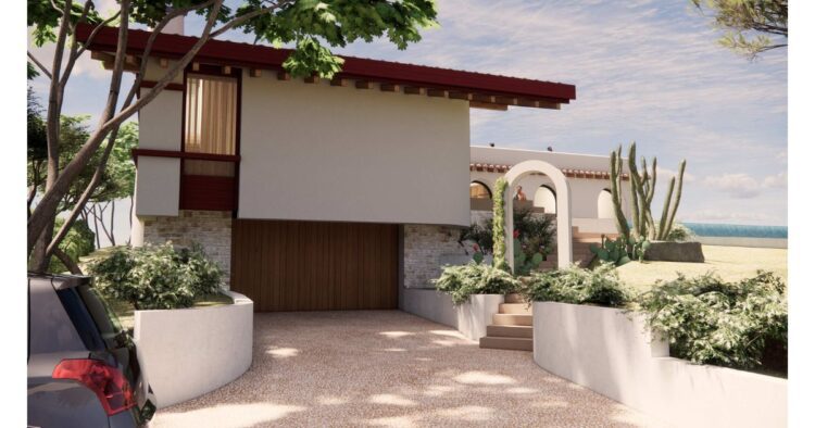 Vue extérieur de la Villa d'architecte à Bidart