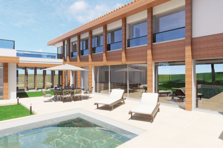 Vue extérieure de la villa d'architecte à Anglet, Quartier Chiberta