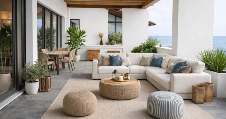 Photo de la terrasse de la Villa de Biarritz quartier Milady