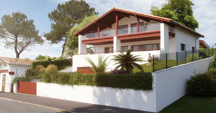 Photo de l'extérieure de la Villa de Biarritz quartier Milady