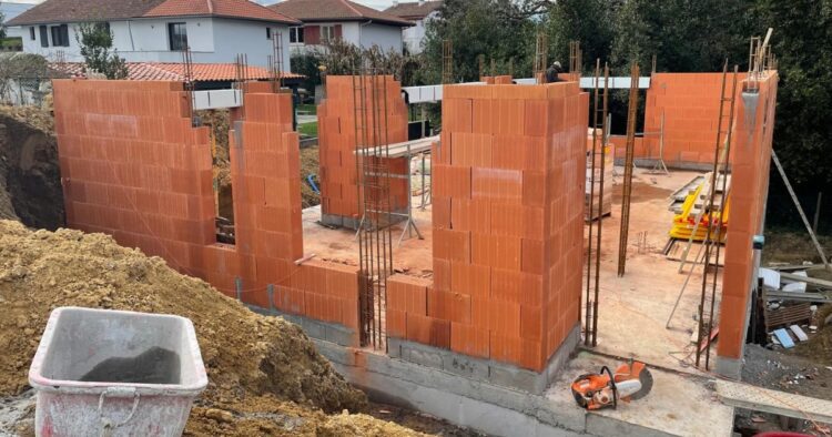 Photographie chantier villa d'architecte Bayonne