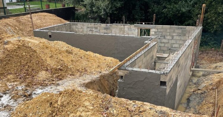 Photographie chantier villa d'architecte Bayonne