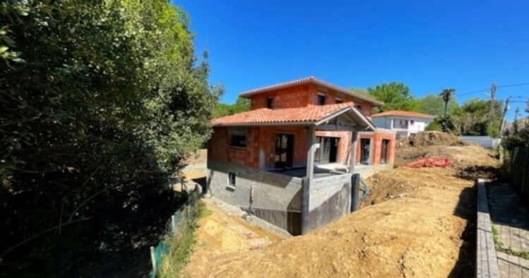 Photographie chantier villa d'architecte Bayonne