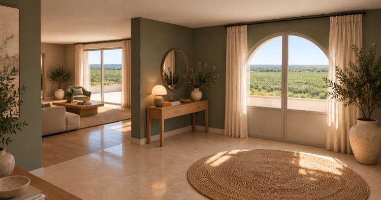 Vue intérieure salon. Villa de prestige à Chantaco – Charme basque revisité 3