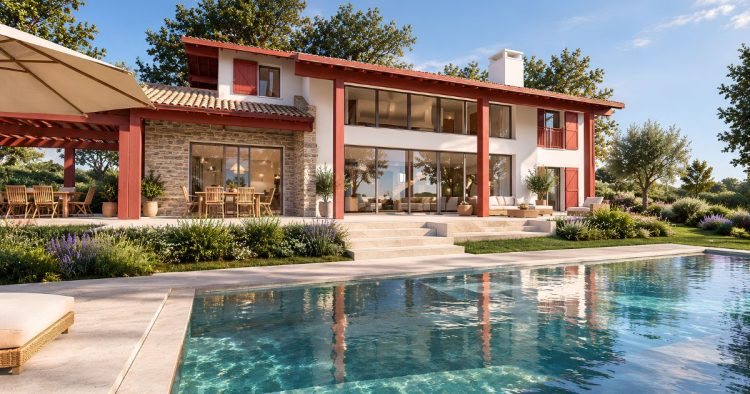 villa de prestige à Saint-Jean-de-Luz – vu extérieure Vue sur la Rhune, aux portes de Guéthary 11