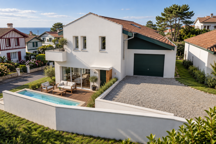 Villa moderne, Biarritz - Quartier de l'hippodrome des fleurs 3
